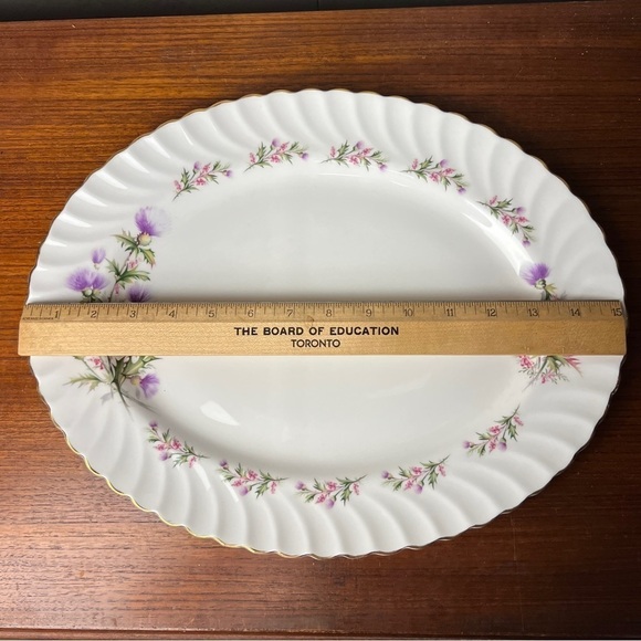 Thistle Bone China Platter Queen Anne Lochinvar Pattern Scottish Plate Server - Picture 3 of 8